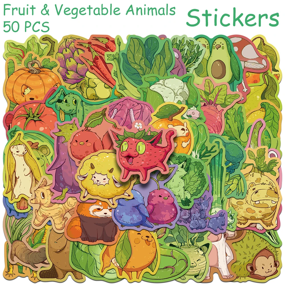 50pcs Colorful Fruit & Vegetable Animal Stickers Decals For Bottle Scrapbook Suitcase Skateboard DIY Cartoon Graffiti Stickers
50pcs Colorful Fruit & Vegetable Animal Stickers Decals For Bottle Scrapbook Suitcase Skateboard DIY Cartoon Graffiti Stickers