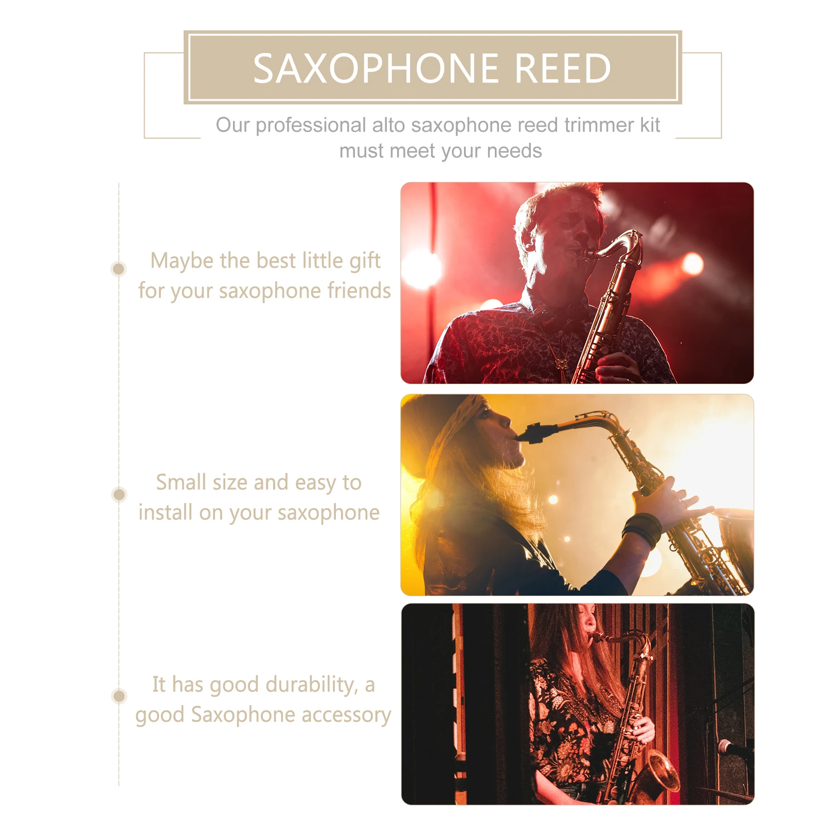 Saxophone Reed Set Clarinet Trimming Mouthpiece Repair Tool for Instrument Accessory Plastic
Saxophone Reed Set Clarinet Trimming Mouthpiece Repair Tool for Instrument Accessory Plastic
