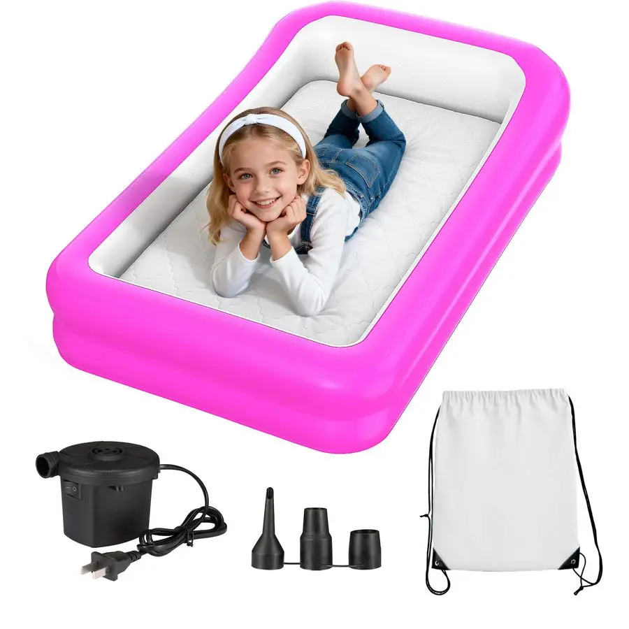 Inflatable Toddler Travel Bed, Portable Kids Air Mattress with Soft Bed Sheet, Toddler Air Mattress with Surround Safety Bumpers
Inflatable Toddler Travel Bed, Portable Kids Air Mattress with Soft Bed Sheet, Toddler Air Mattress with Surround Safety Bumpers