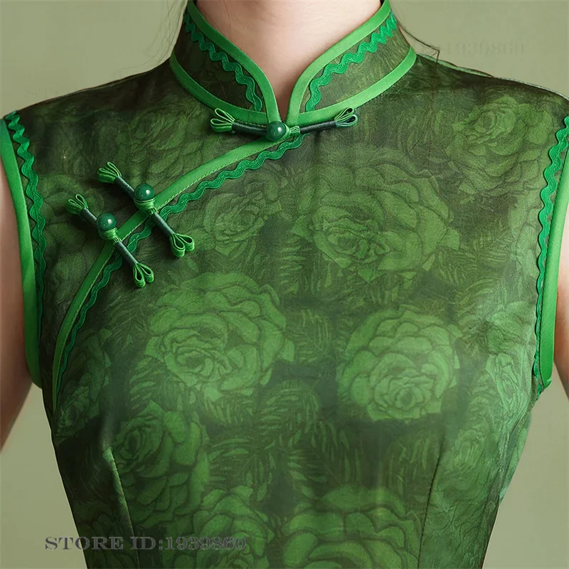 Vintage Print Flower Cheongsam New Chinese Style Women Qipao Chinese Dress Sexy Slim Vestidos Stage Performance Costume Big Size
Vintage Print Flower Cheongsam New Chinese Style Women Qipao Chinese Dress Sexy Slim Vestidos Stage Performance Costume Big Size