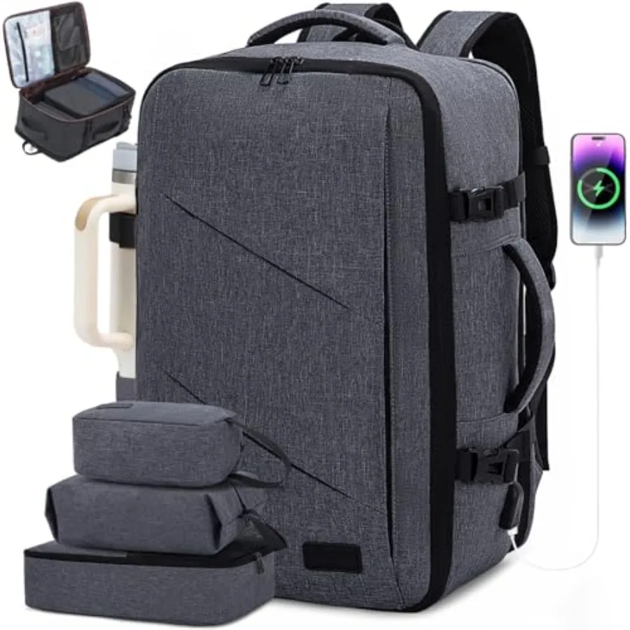Travel Backpack 40L Extra Large Backpack Carry on Backpack 17 Inch with USB Port Water Resistant Business Backpack for Men Wome
Travel Backpack 40L Extra Large Backpack Carry on Backpack 17 Inch with USB Port Water Resistant Business Backpack for Men Wome