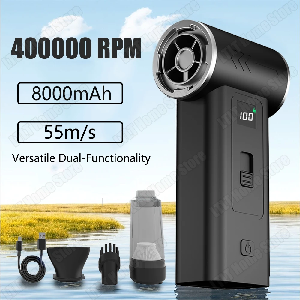 8000mAh Mini Turbo Jet Fan Rechargeable Air Blower 400000RPM Handheld Duct Fan Jet Dry Blower for Laptop Computers Keyboard
8000mAh Mini Turbo Jet Fan Rechargeable Air Blower 400000RPM Handheld Duct Fan Jet Dry Blower for Laptop Computers Keyboard