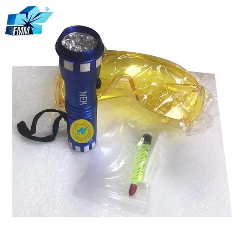 FMM Automotive Fluorescent Leak Detection Auto Air Conditioning R134a Refrigerant Gas AC Leak Test Detector Repair Tool UV Dye
FMM Automotive Fluorescent Leak Detection Auto Air Conditioning R134a Refrigerant Gas AC Leak Test Detector Repair Tool UV Dye