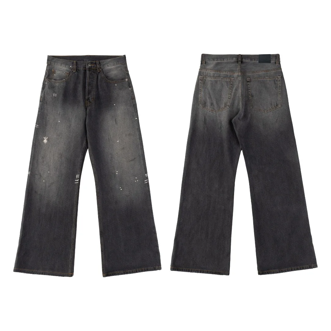 Джинсы унисекс High Street с прямыми штанинами и высокой талией, с эффектом брызг краски, длинные брюки в пол, модный бренд
Джинсы унисекс High Street с прямыми штанинами и высокой талией, с эффектом брызг краски, длинные брюки в пол, модный бренд