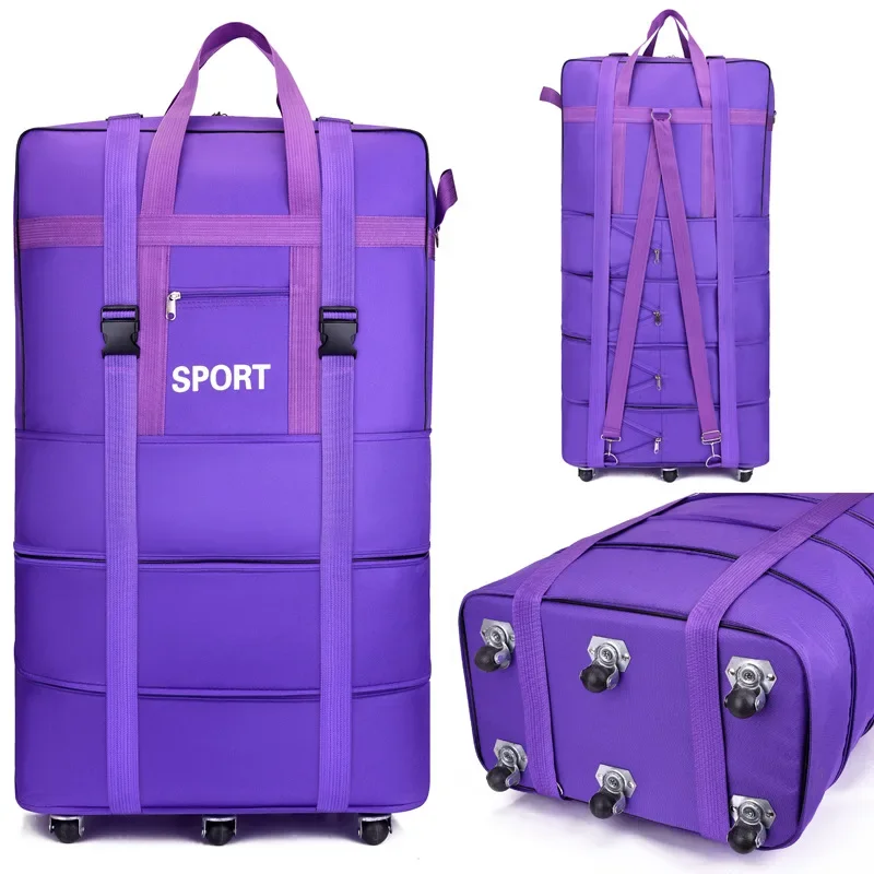 Airline Checked Bag Oxford Large Capacity Travel Universal Wheel Foldable Luggage Moving Storage Bag Rolling Packing Cubes
Airline Checked Bag Oxford Large Capacity Travel Universal Wheel Foldable Luggage Moving Storage Bag Rolling Packing Cubes