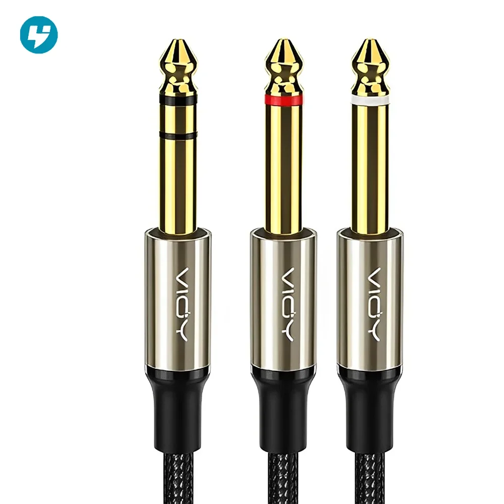 6.35 TRS Cable 1/4 Inch TRS Stereo To Dual 1/4 Inch TS Mono Y-Splitter Cable Audio Patch Cord for Speaker Mixer Amp Guitar Etc
6.35 TRS Cable 1/4 Inch TRS Stereo To Dual 1/4 Inch TS Mono Y-Splitter Cable Audio Patch Cord for Speaker Mixer Amp Guitar Etc