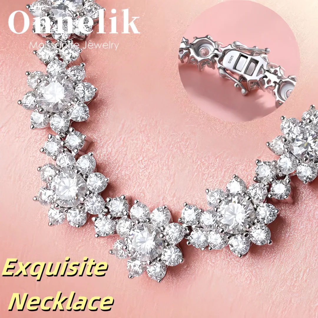 Onnelik 100% Real Moissanite Sunflower Pendant Necklace Passed Diamond Test 925 Sterling Silver Sparkling Wedding Party Choker
Onnelik 100% Real Moissanite Sunflower Pendant Necklace Passed Diamond Test 925 Sterling Silver Sparkling Wedding Party Choker