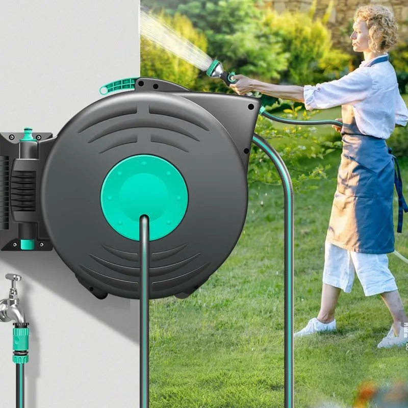 High Pressure 100FT Retractable Automatic Wall Mounted Garden Hose Reel Water Reel Hose Pipe for Household
High Pressure 100FT Retractable Automatic Wall Mounted Garden Hose Reel Water Reel Hose Pipe for Household
