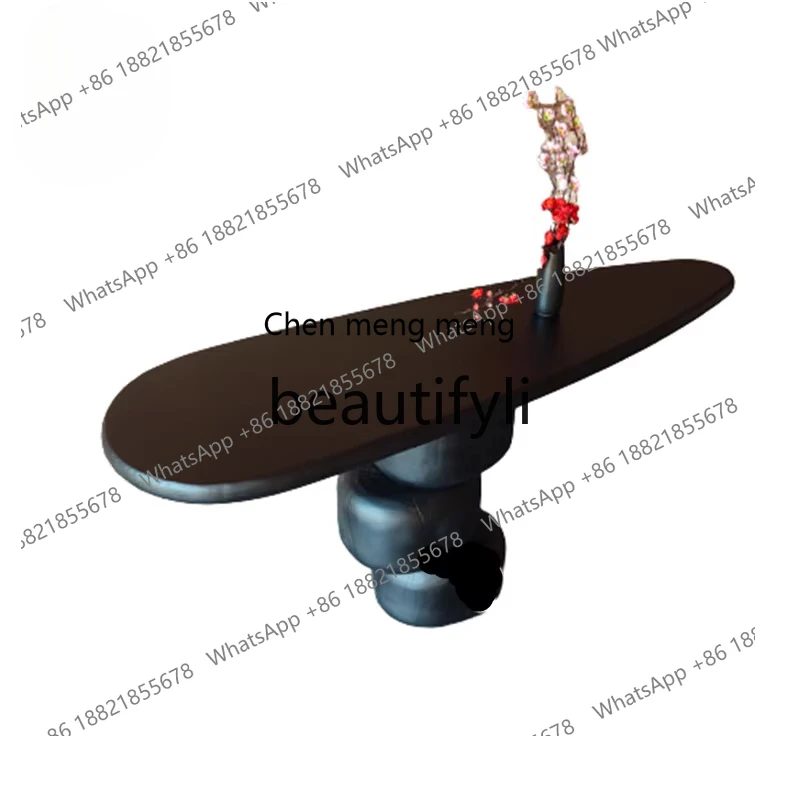 Wabi Stillwind carbonized black solid wood log design art retro entrance table special-shaped table H
Wabi Stillwind carbonized black solid wood log design art retro entrance table special-shaped table H