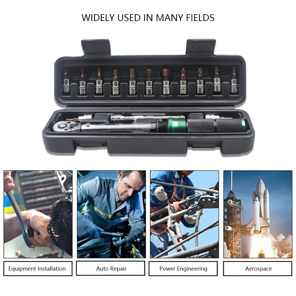 15pcs Drive Click Torque Wrench Set 1/4inch Bicycle Tool Torque Wrench 2-24Nm Extension Bar 0.1Nm Micro for Road Mountain Bikes
15pcs Drive Click Torque Wrench Set 1/4inch Bicycle Tool Torque Wrench 2-24Nm Extension Bar 0.1Nm Micro for Road Mountain Bikes