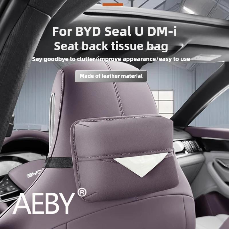 AEBY For BYD Seal U DM-i 2020-2025 Car Headrest Tissue Box, Back Seat Adjustable Strap Organizer Auto Paper Holder Accessories
AEBY For BYD Seal U DM-i 2020-2025 Car Headrest Tissue Box, Back Seat Adjustable Strap Organizer Auto Paper Holder Accessories