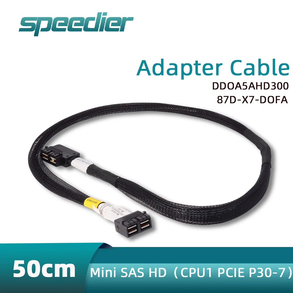 NEW 90 Degrees LXP Server Cable 12Gb/s Mini SAS HD Cable CPU1 PCIe Dual Port SFF-8643 Straight To Angled SFF-8643 0.5m
NEW 90 Degrees LXP Server Cable 12Gb/s Mini SAS HD Cable CPU1 PCIe Dual Port SFF-8643 Straight To Angled SFF-8643 0.5m