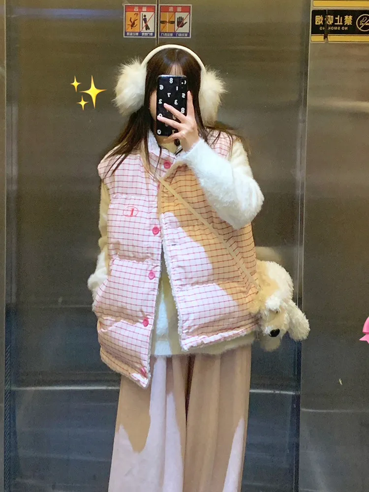 Double-Sided Wear Lamb Fur Cotton Vest Women's Winter Warm Versatile Sli Cotton Jaet Commute Sle Thiened Coat
Double-Sided Wear Lamb Fur Cotton Vest Women's Winter Warm Versatile Sli Cotton Jaet Commute Sle Thiened Coat