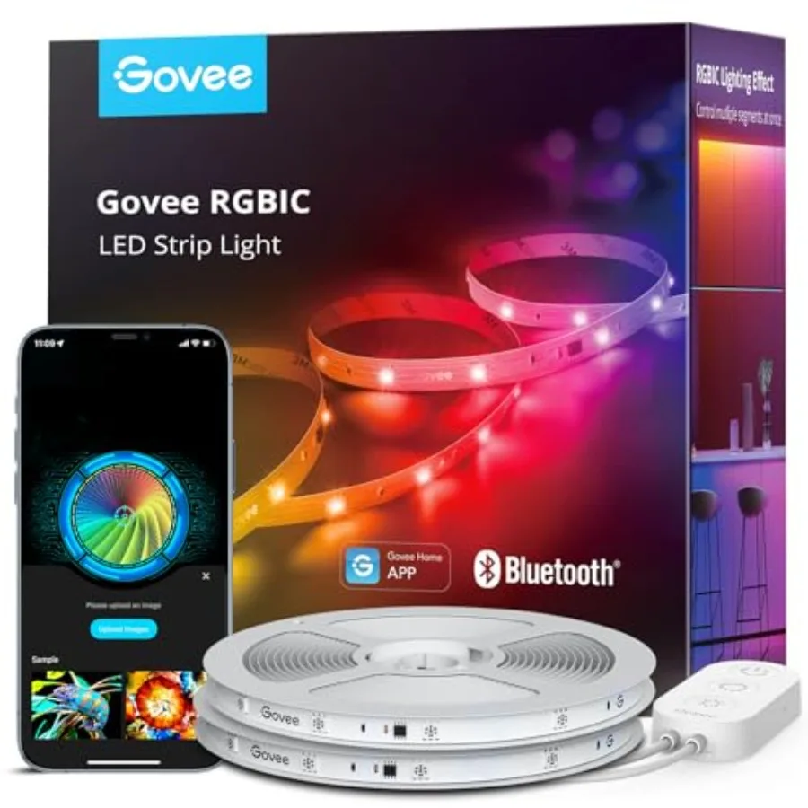 RGBIC LED Strip Lights 65.6ft Smart LED Lights for Bedroom Bluetooth LED Strip Lights APP Control DIY Multiple Colors on One Li
RGBIC LED Strip Lights 65.6ft Smart LED Lights for Bedroom Bluetooth LED Strip Lights APP Control DIY Multiple Colors on One Li