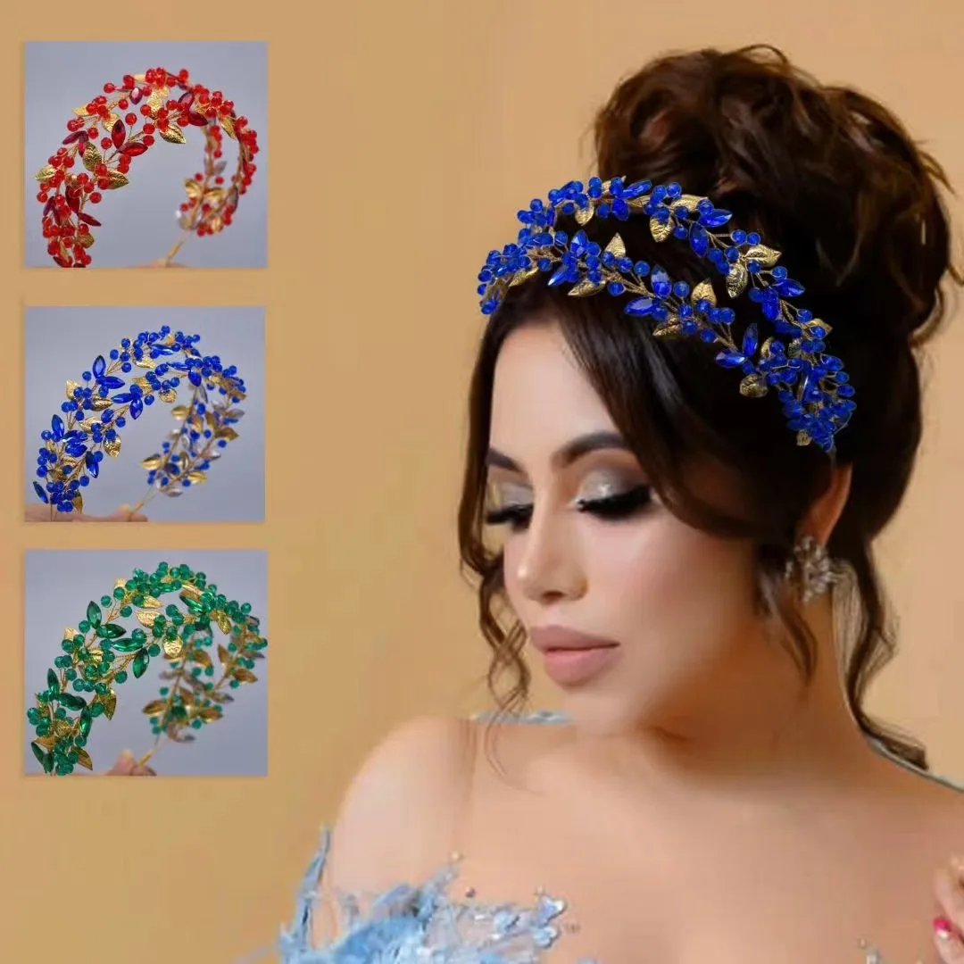 DZ104 Baroque Crystal Tiaras And Crowns Rhinestone Wedding Hair Accessories Jewelry Red Party Tiaras Green Bridal Headpiece
DZ104 Baroque Crystal Tiaras And Crowns Rhinestone Wedding Hair Accessories Jewelry Red Party Tiaras Green Bridal Headpiece