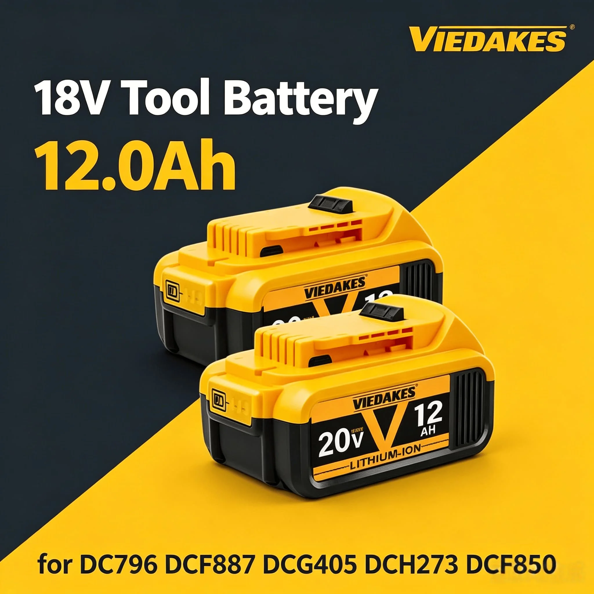 ✅VIEDAKES 8000mAh 18V 20V Power Tool Battery Compatible DCD709 DCF870 DCS369 DCF899 DCG412, Fast Delivery
✅VIEDAKES 8000mAh 18V 20V Power Tool Battery Compatible DCD709 DCF870 DCS369 DCF899 DCG412, Fast Delivery