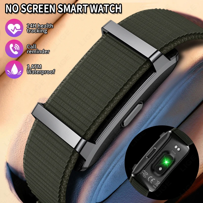 LIGE Outdoor Sports Fitness Smart Watch Men Women No Screen 5ATM Waterproof Health Monitor Smart Bracelet Thermometer Smartwatch
LIGE Outdoor Sports Fitness Smart Watch Men Women No Screen 5ATM Waterproof Health Monitor Smart Bracelet Thermometer Smartwatch