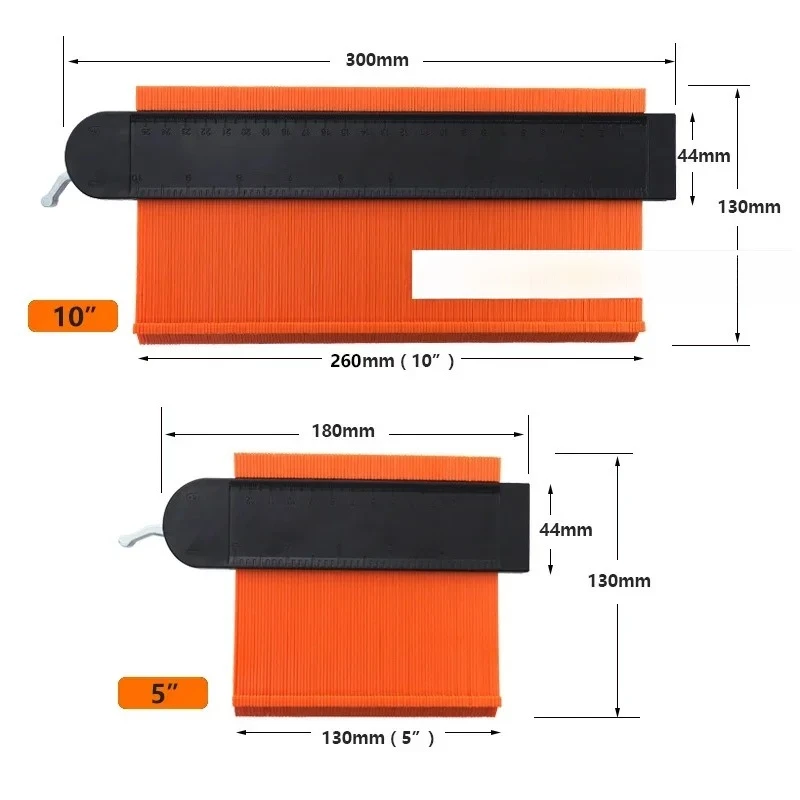 5 inch/10 inch encrypted and widened self-locking contour gauge, curved ruler, copying gauge, and metal lock
5 inch/10 inch encrypted and widened self-locking contour gauge, curved ruler, copying gauge, and metal lock