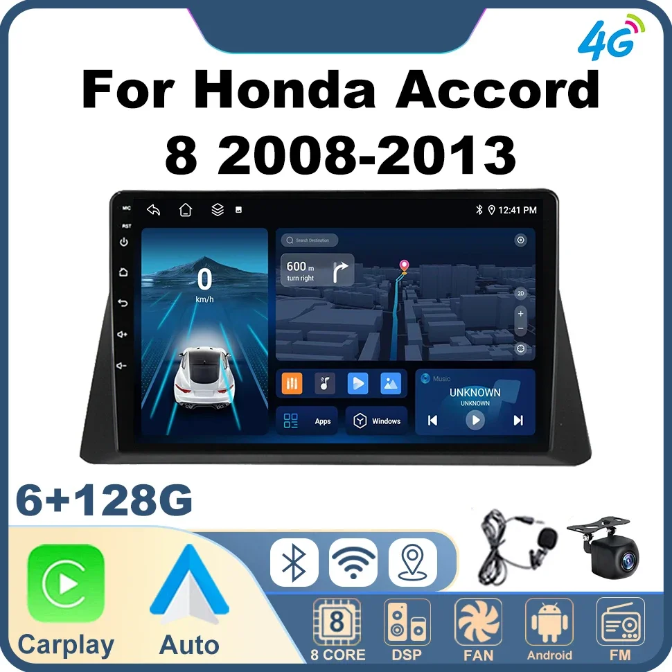 2din Auto Stereo Car Radio for Honda Accord 8 2008-2013 GPS Octa-core WIFI 4G Head Unit Car Stereo Touch Screen Android Auto
2din Auto Stereo Car Radio for Honda Accord 8 2008-2013 GPS Octa-core WIFI 4G Head Unit Car Stereo Touch Screen Android Auto