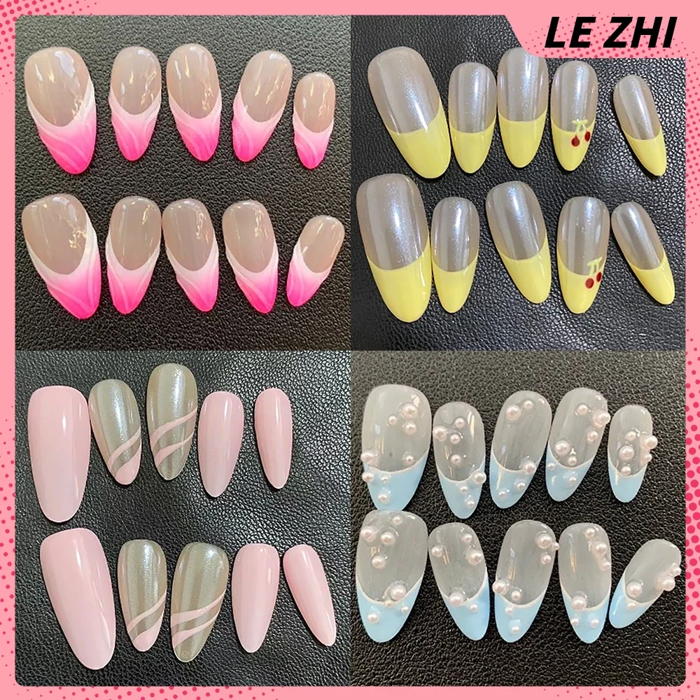 10Pcs Simple Style Handmade Press On Nails Diamond Flowers Line Pearl French Long Coffin Almond Wearable Full Cover Fake Nail
10Pcs Simple Style Handmade Press On Nails Diamond Flowers Line Pearl French Long Coffin Almond Wearable Full Cover Fake Nail