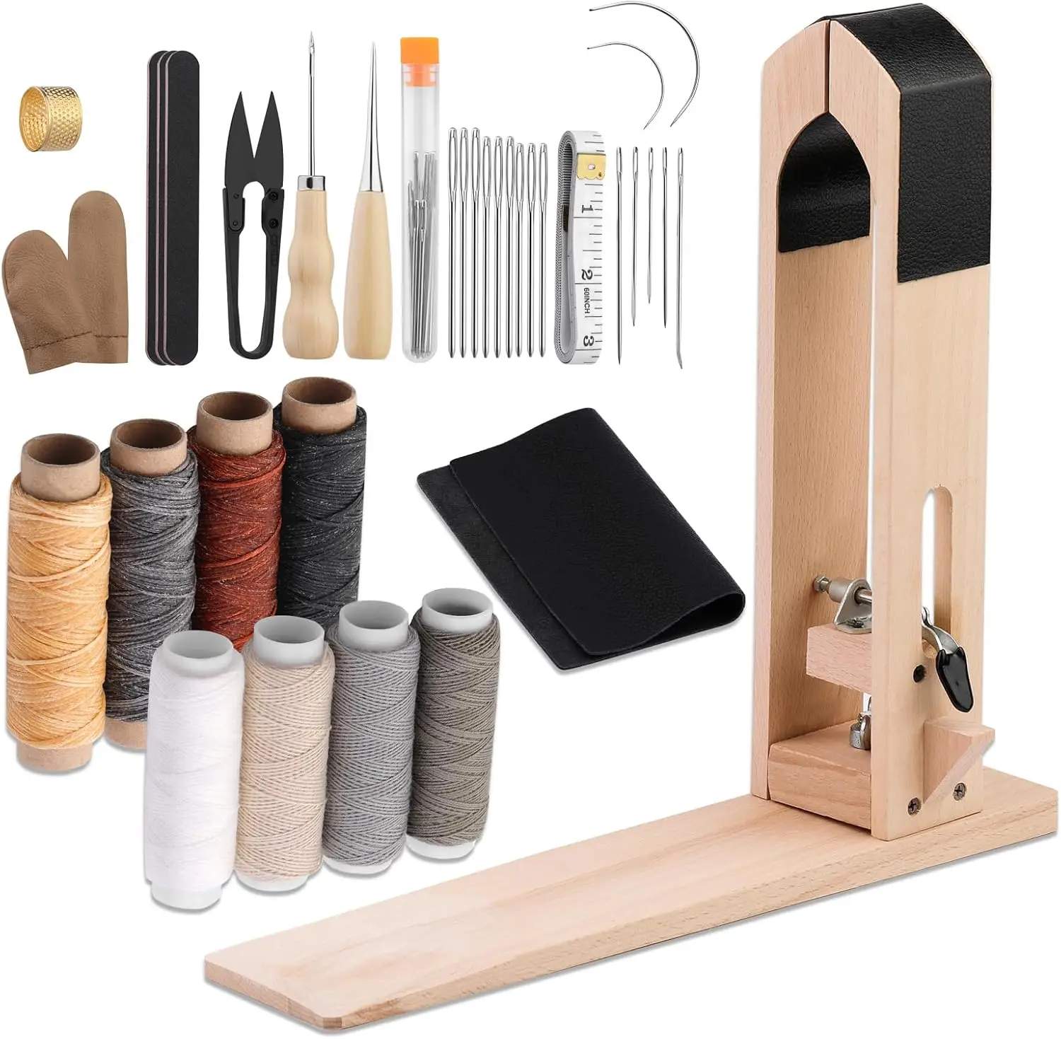 Leather Stitching Pony Kit with Needles, Thread, Awls & Tools for DIY Hand Sewing Projects
Leather Stitching Pony Kit with Needles, Thread, Awls & Tools for DIY Hand Sewing Projects