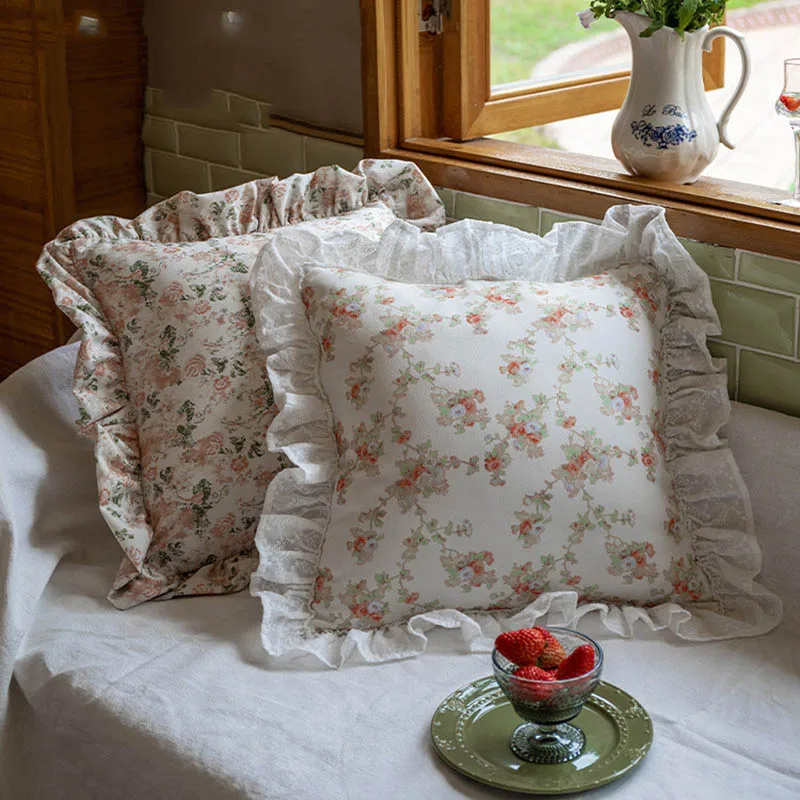 French Retro Style Pillowcase Ruffle Pillows For Sofa Headrest Cushion Pillow Cover Bolster Living Room Pastoral Home Decoration
French Retro Style Pillowcase Ruffle Pillows For Sofa Headrest Cushion Pillow Cover Bolster Living Room Pastoral Home Decoration
