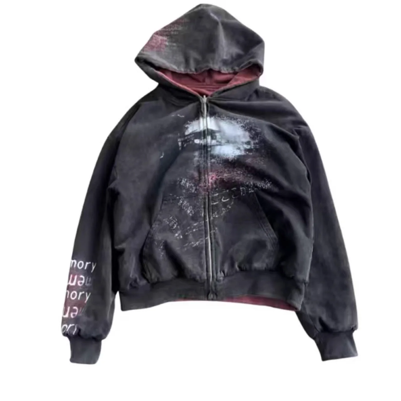 2025 New Autumn and Winter Patchwork Cardigan Top, Black and Red Reversible Printed Hoodie with Zipper
2025 New Autumn and Winter Patchwork Cardigan Top, Black and Red Reversible Printed Hoodie with Zipper