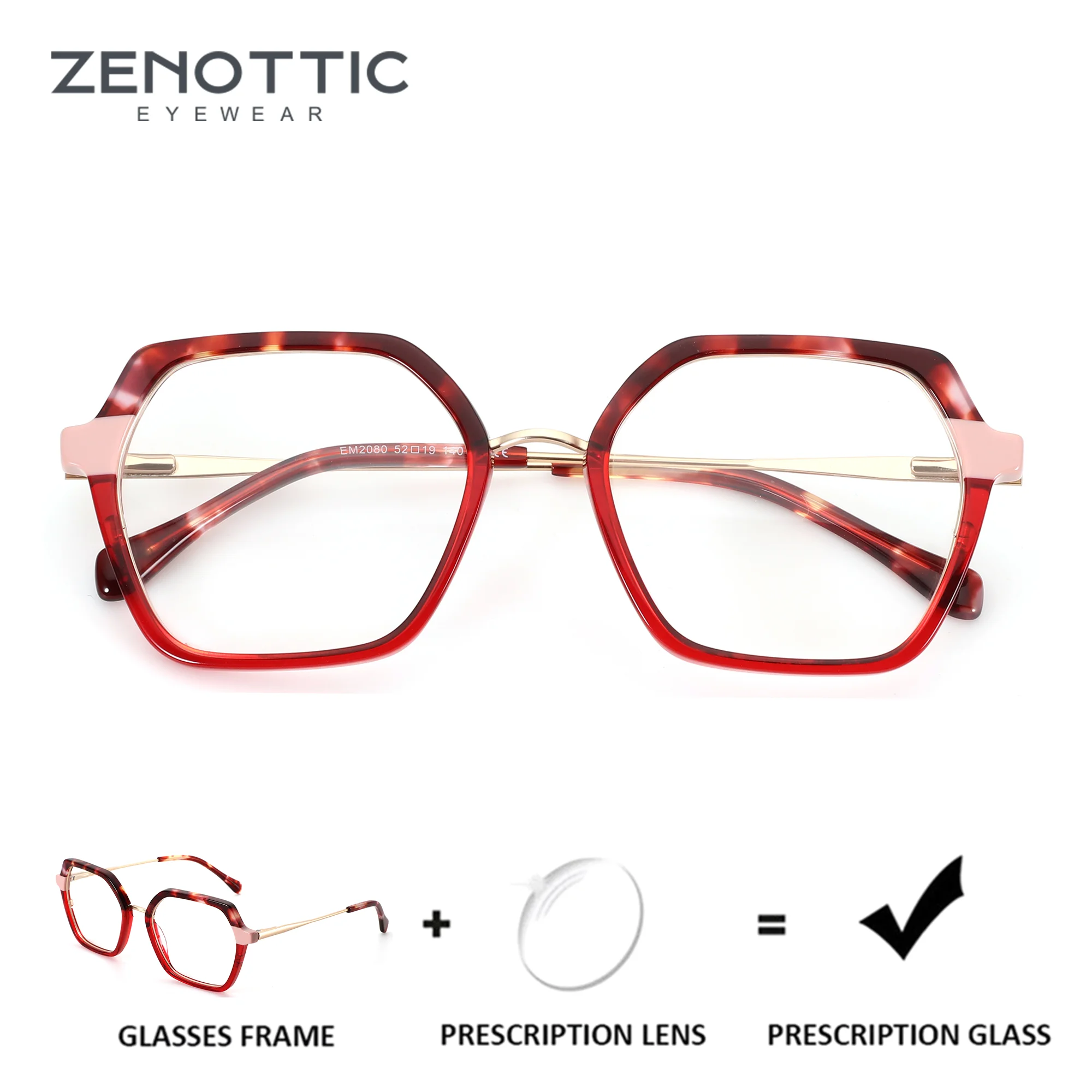 ZENOTTIC (M Size) Polygon Acetate Prescription Glasses For Women Photochromic Optical Eyeglasses Myopia Graduated Eyeglasses
ZENOTTIC (M Size) Polygon Acetate Prescription Glasses For Women Photochromic Optical Eyeglasses Myopia Graduated Eyeglasses