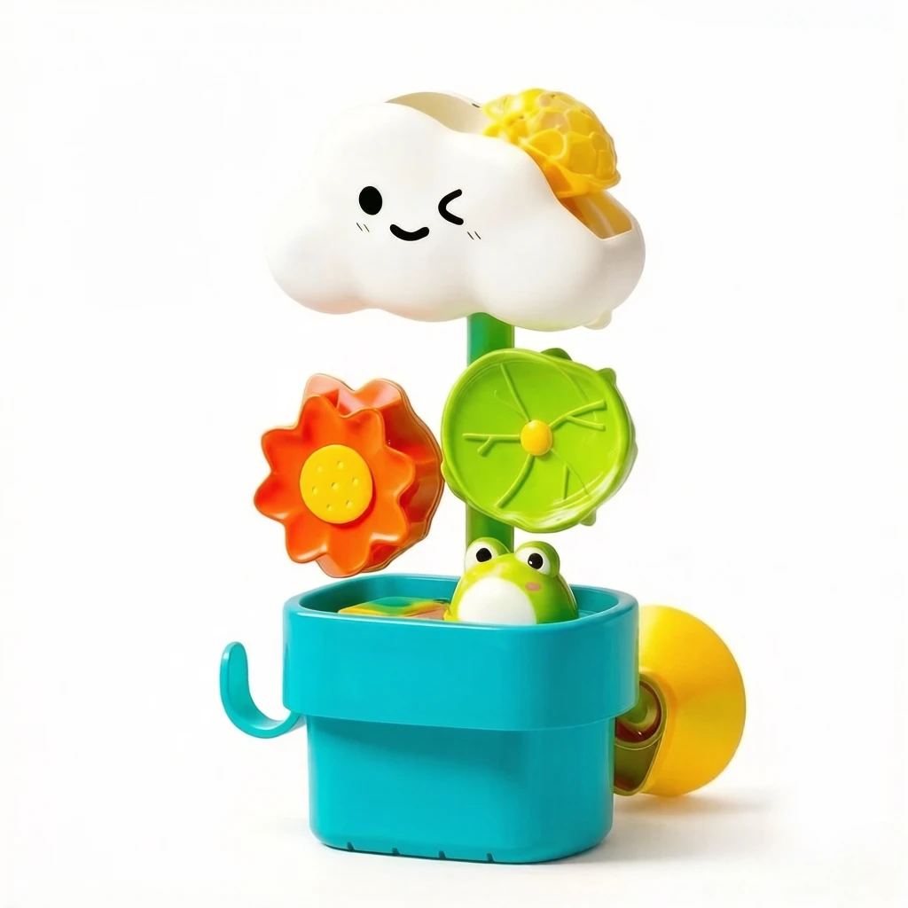 1Pc Bath Toy for 1-3 Years Old, cloud rain shower toy with jumping frog & rotating lotus, interactive sensory bathtub gift
1Pc Bath Toy for 1-3 Years Old, cloud rain shower toy with jumping frog & rotating lotus, interactive sensory bathtub gift