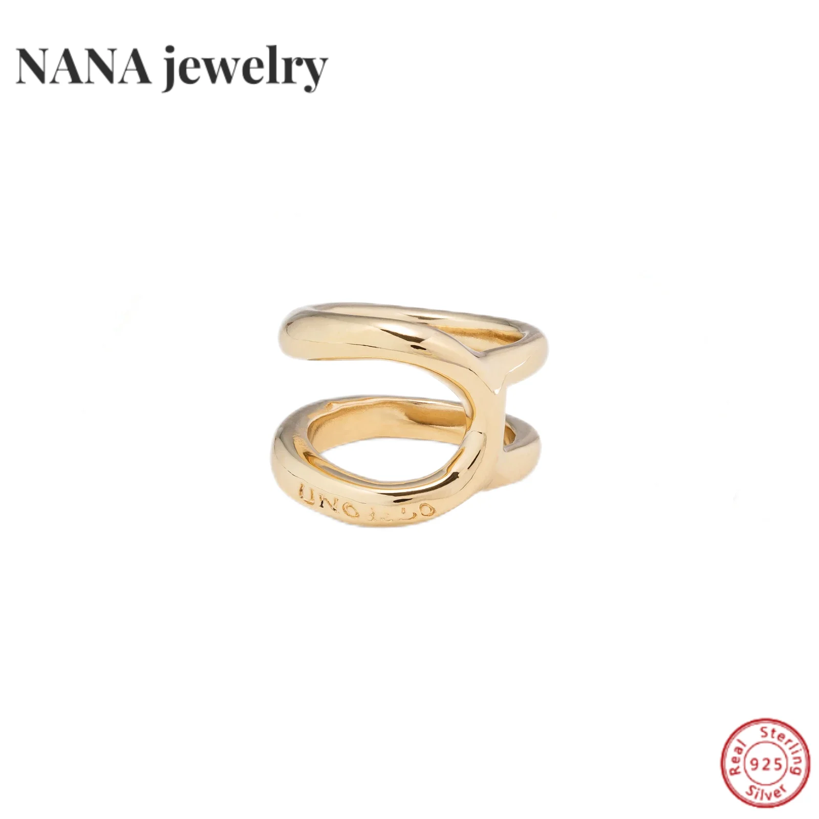 Women's 14 Carat Double Layered Gold Ring, Simple Irregular Jewelry, High-quality Gift, Original in 2024, Product
Women's 14 Carat Double Layered Gold Ring, Simple Irregular Jewelry, High-quality Gift, Original in 2024, Product