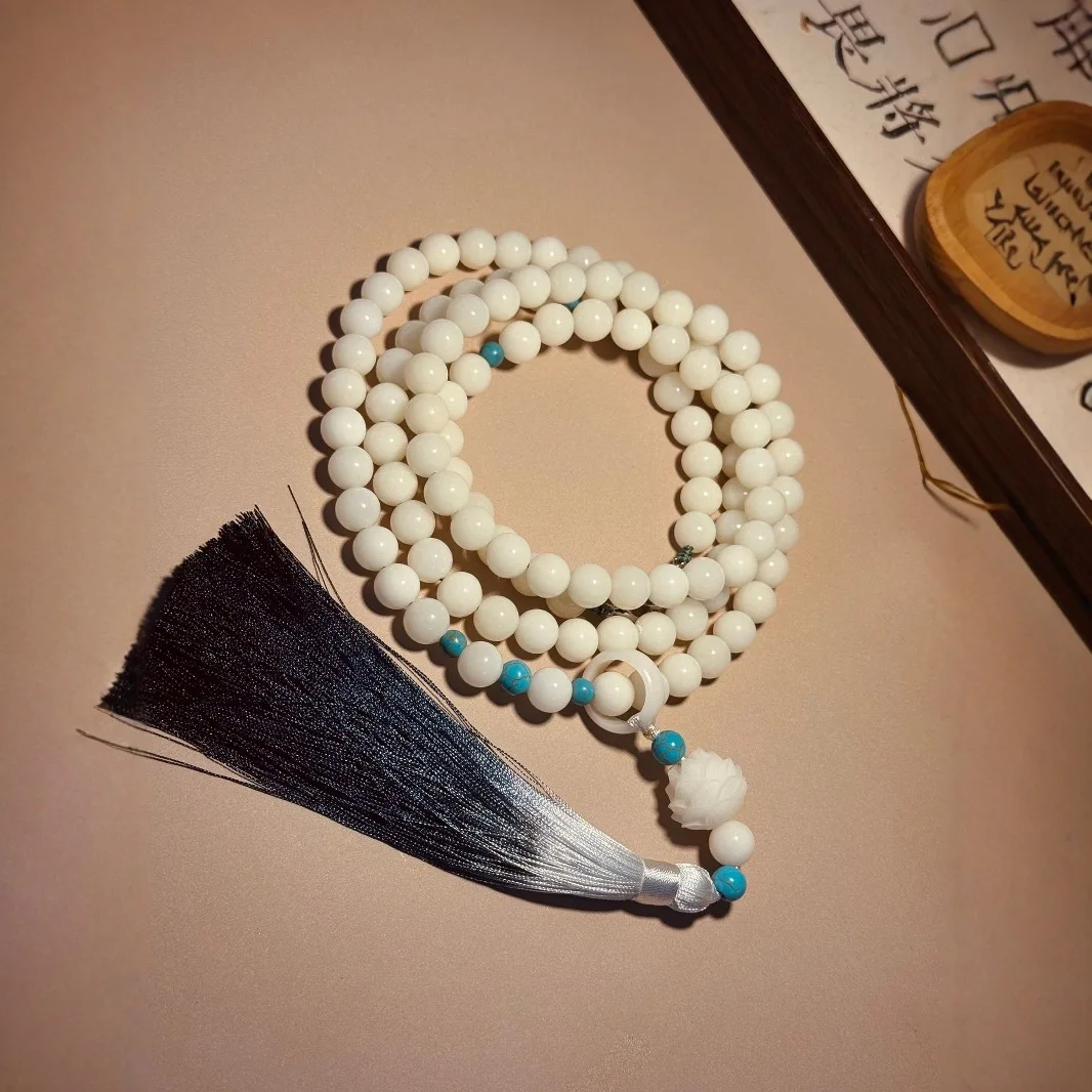 108 Beads White Jade Bodhi Crossbody Phone Lanyard Chinese Style Buddhist Neck Strap for Mobile Phones Gifts
108 Beads White Jade Bodhi Crossbody Phone Lanyard Chinese Style Buddhist Neck Strap for Mobile Phones Gifts