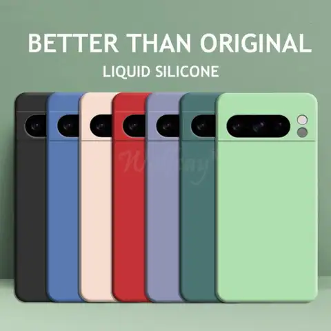 For Google Pixel 8 Pro Case Pixel 10 Pro Cover Liquid Silicone Rubber Protector TPU Case Pixel 9 Pro XL 8 Pro 8A 7A 7 6A 6 Pro