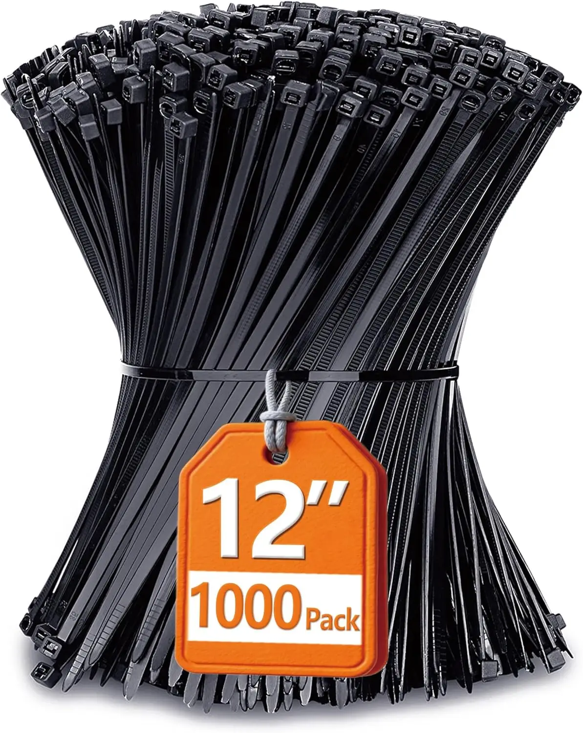 12 inch Cable Ties 45 lb Tensile Strength, Black Zip Ties for Indoor Outdoor Use, 1000 Pack
12 inch Cable Ties 45 lb Tensile Strength, Black Zip Ties for Indoor Outdoor Use, 1000 Pack
