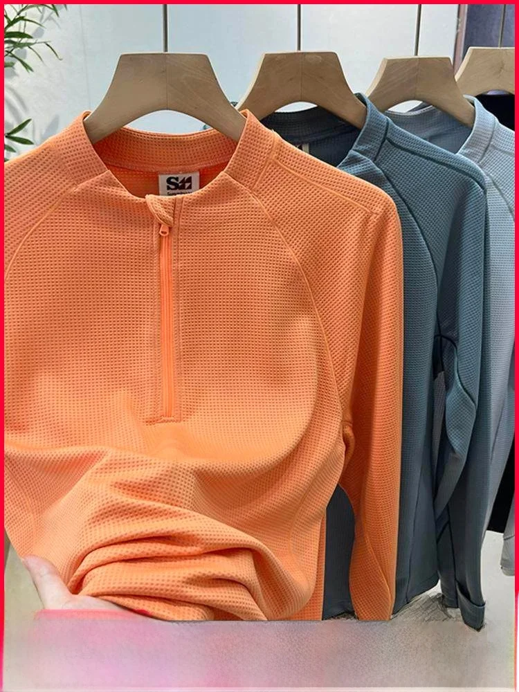 Outdoor Qui Dry Breathable f Zip Long Sve T-irt Stand Fit Polyester Fiber Spor Casual Wfle Texture ex
Outdoor Qui Dry Breathable f Zip Long Sve T-irt Stand Fit Polyester Fiber Spor Casual Wfle Texture ex