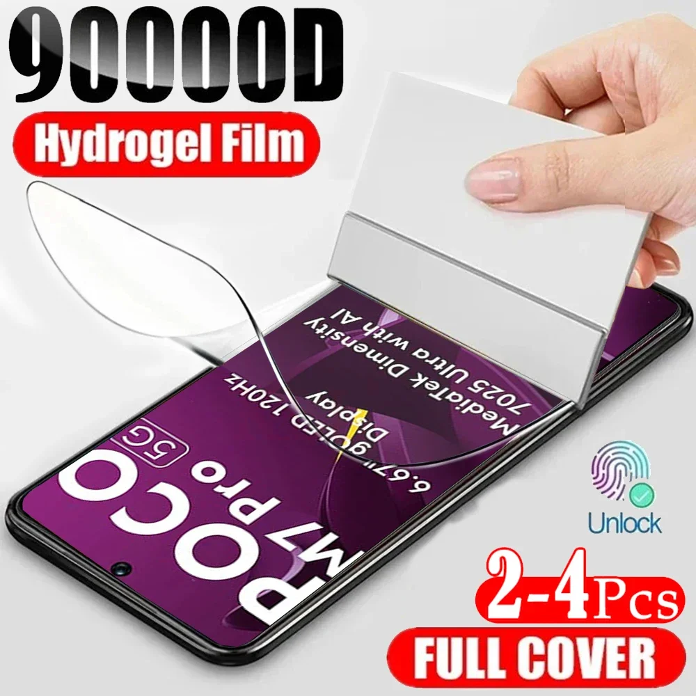 2-4Pcs Full Cover Soft Silicone Hydrogel Film for Xiaomi Poco M7 Pro 5G M6 Plus M5s M4 M3 Screen Protector not glass
2-4Pcs Full Cover Soft Silicone Hydrogel Film for Xiaomi Poco M7 Pro 5G M6 Plus M5s M4 M3 Screen Protector not glass
