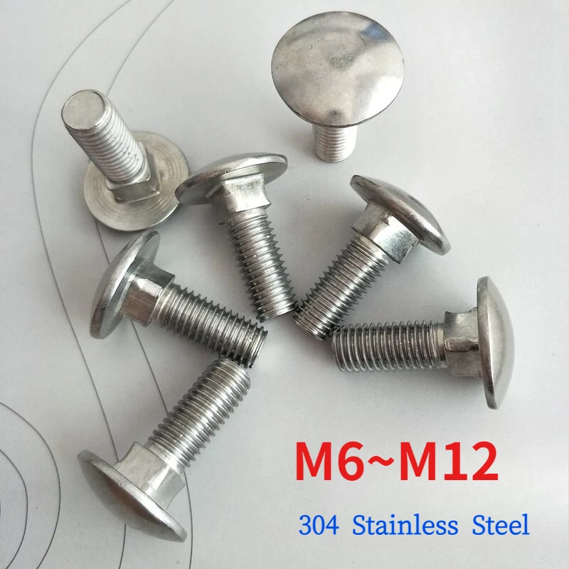 M6 M8 M10 M12 12- 100mm Length Carriage Bolt 304 Stainless Steel Round Head Square Neck Screw DIN603
M6 M8 M10 M12 12- 100mm Length Carriage Bolt 304 Stainless Steel Round Head Square Neck Screw DIN603