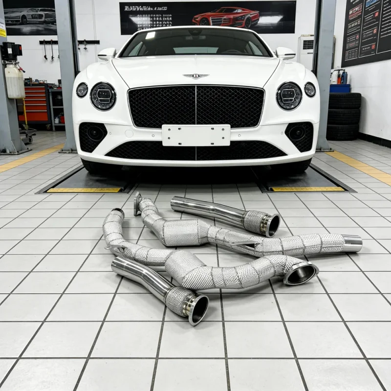 Выхлопная труба (даунпайп) для Bentley Continental GT 4.0T из нержавеющей стали с изоляцией, высокопроизводительная, с каталитическим нейтрализатором
Выхлопная труба (даунпайп) для Bentley Continental GT 4.0T из нержавеющей стали с изоляцией, высокопроизводительная, с каталитическим нейтрализатором