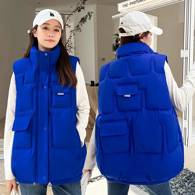 Winter Parkas Warm Padded Oversize Waistcoat 2023 New Fashion Stand Collar Sleeveless Coat Casual Loose Down Cotton Vests Women
Winter Parkas Warm Padded Oversize Waistcoat 2023 New Fashion Stand Collar Sleeveless Coat Casual Loose Down Cotton Vests Women