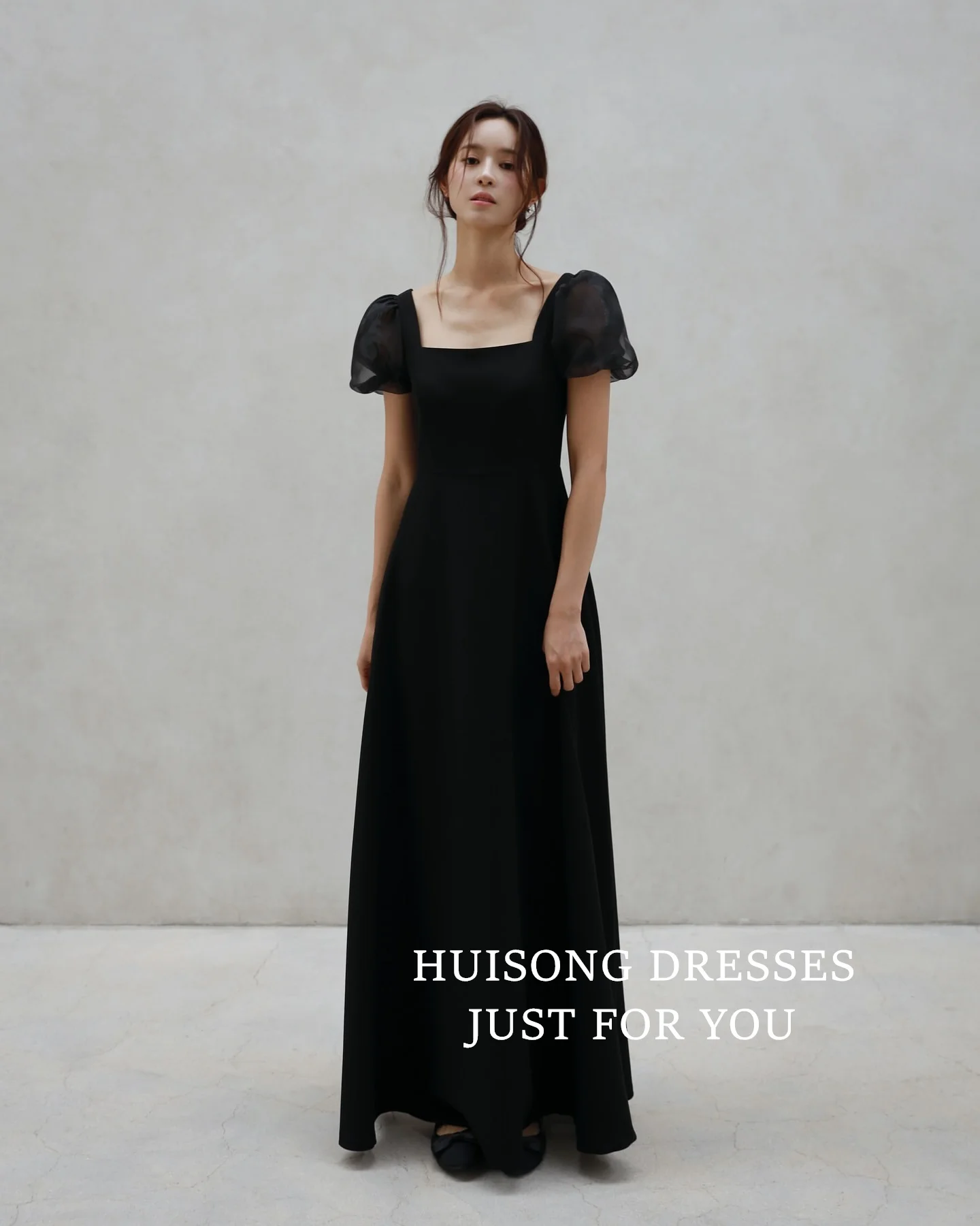 HUISONG Customized Black Satin Korean Wedding Dress Short Sleeves A-Line A-Line Reception Bridal Dress Korea Wedding Photo Shoot
HUISONG Customized Black Satin Korean Wedding Dress Short Sleeves A-Line A-Line Reception Bridal Dress Korea Wedding Photo Shoot