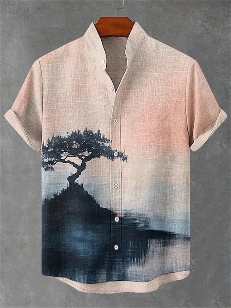 New personalized artistic style linen short sleeved shirt for men, retro gentleman, black cat, 3D printed casual top
New personalized artistic style linen short sleeved shirt for men, retro gentleman, black cat, 3D printed casual top