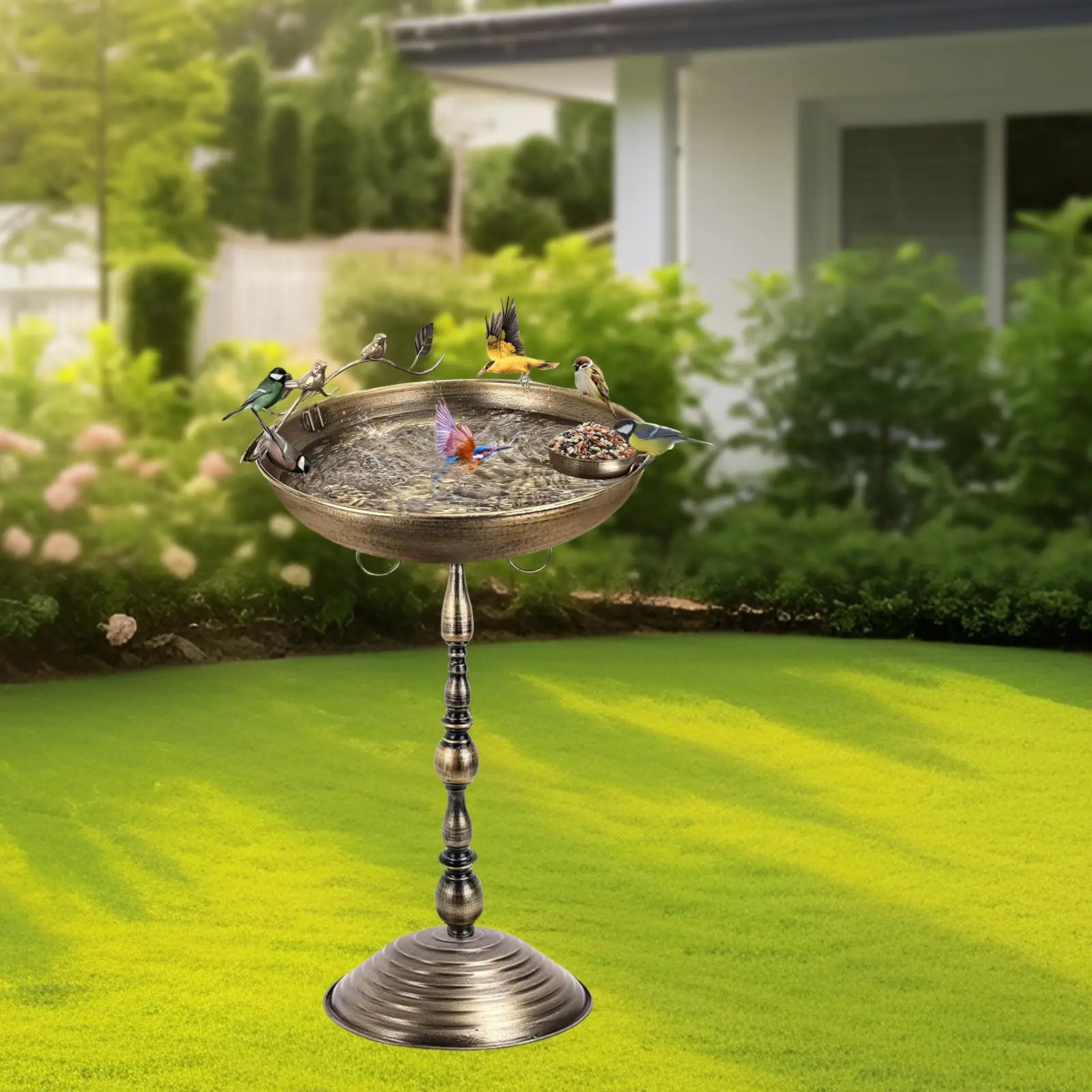 Bird Bath Birdbaths Water Bowl Heavy Duty Garden Decor Birdfeeder Metal Bird Feeder for Yard Outdoors Outside
Bird Bath Birdbaths Water Bowl Heavy Duty Garden Decor Birdfeeder Metal Bird Feeder for Yard Outdoors Outside