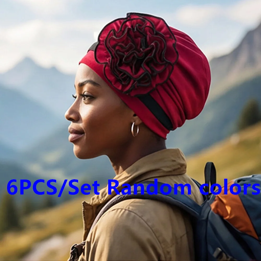6PCS/Set Flower Bonnet Muslim Hijab Hat Beanie Women Cancer Chemo Cap Hair Loss Headscarf Indian Turban Head Wrap Turbante Mujer
6PCS/Set Flower Bonnet Muslim Hijab Hat Beanie Women Cancer Chemo Cap Hair Loss Headscarf Indian Turban Head Wrap Turbante Mujer