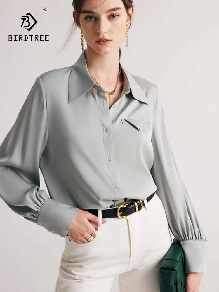 Birdtree 90%Mulberry Silk 10%Spandex Dress Shirts Turn Down Collar Solid Chic Blouse 2023 Spring Summer Office Lady Top T37654QC
Birdtree 90%Mulberry Silk 10%Spandex Dress Shirts Turn Down Collar Solid Chic Blouse 2023 Spring Summer Office Lady Top T37654QC