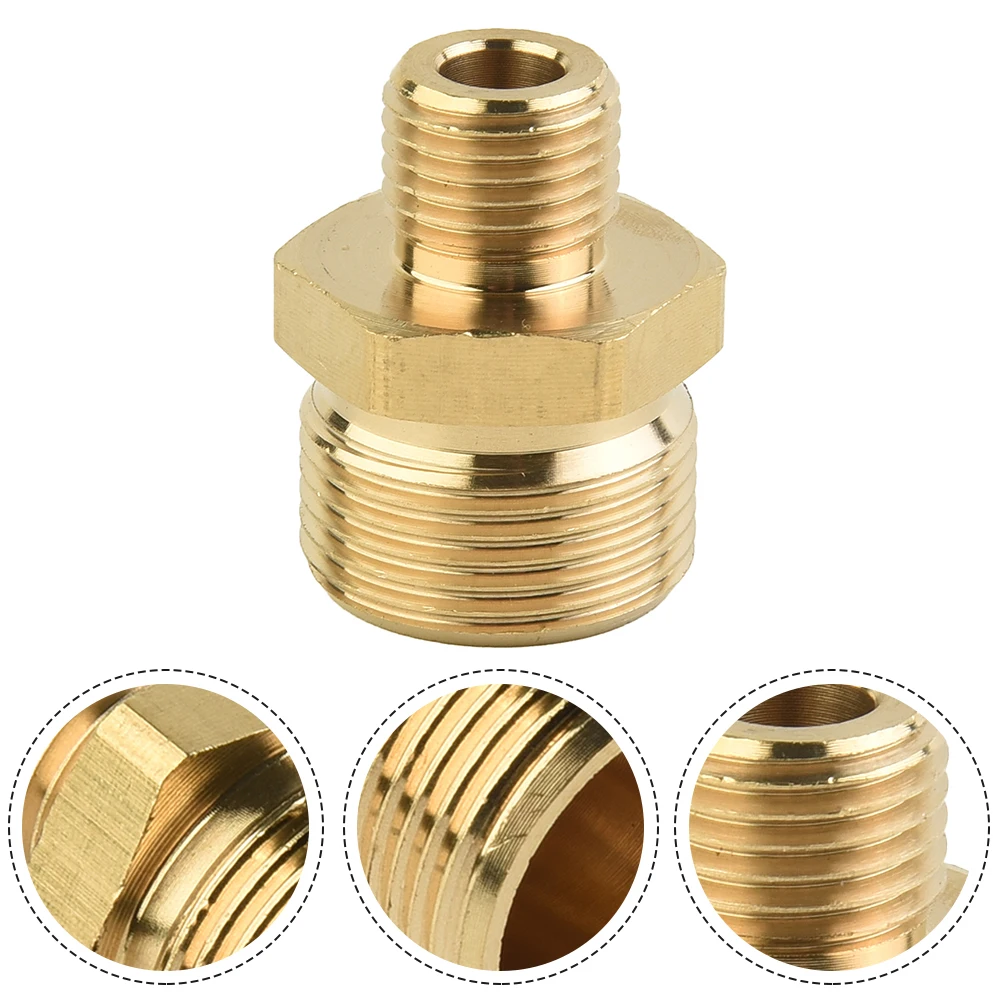 Brass M22 x 15mm Male to G1/4 Hose Adapter for Pressure Washer and High Pressure Pipe Coupling with Max Pressure 4500 PSI
Brass M22 x 15mm Male to G1/4 Hose Adapter for Pressure Washer and High Pressure Pipe Coupling with Max Pressure 4500 PSI