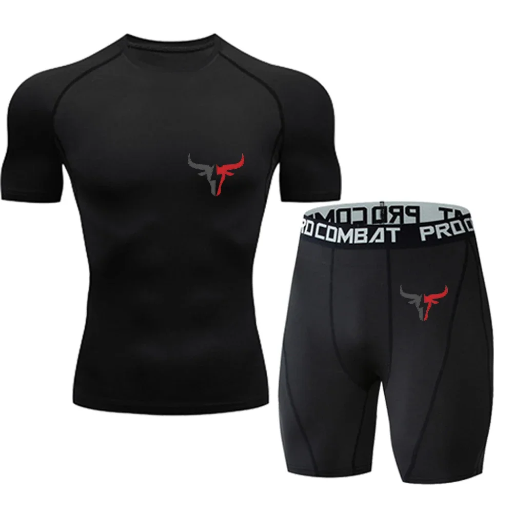 Compression Muscle Fashion Men's Fitness Leotard Set, Power Bull Print, Quick-drying and High-elastic, Reduces Shaking
Compression Muscle Fashion Men's Fitness Leotard Set, Power Bull Print, Quick-drying and High-elastic, Reduces Shaking