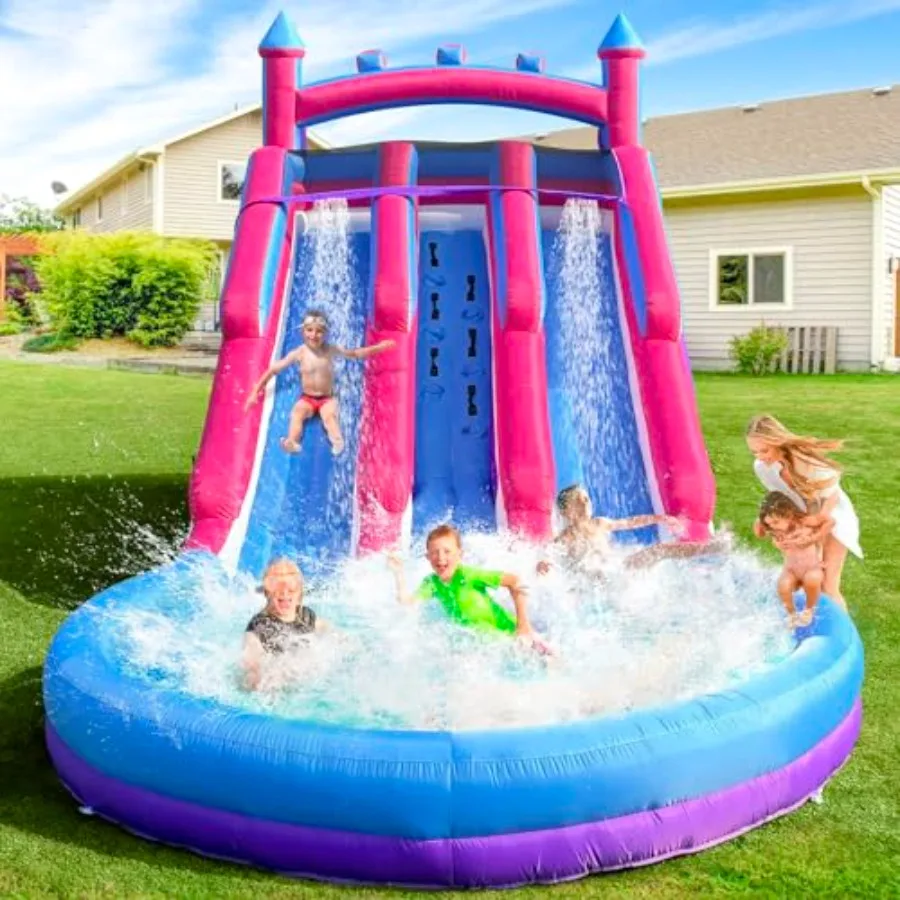 Inflatable Commercial Grade Water Slide with Water Tube and Blower for and Adults All Ages 21 x 12 x 9 FT Wet and Dry Huge PVC
Inflatable Commercial Grade Water Slide with Water Tube and Blower for and Adults All Ages 21 x 12 x 9 FT Wet and Dry Huge PVC
