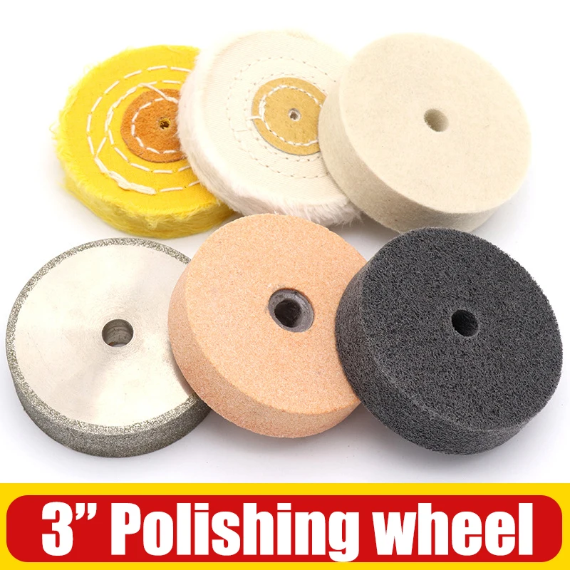 1pcs 3" 75mm Grinding Wheel Polishing Pad Sanding Disc Metal Grinding Head Wool Wheel Nylon/Cloth Wheel For Dremel Rotary Tools
1pcs 3" 75mm Grinding Wheel Polishing Pad Sanding Disc Metal Grinding Head Wool Wheel Nylon/Cloth Wheel For Dremel Rotary Tools