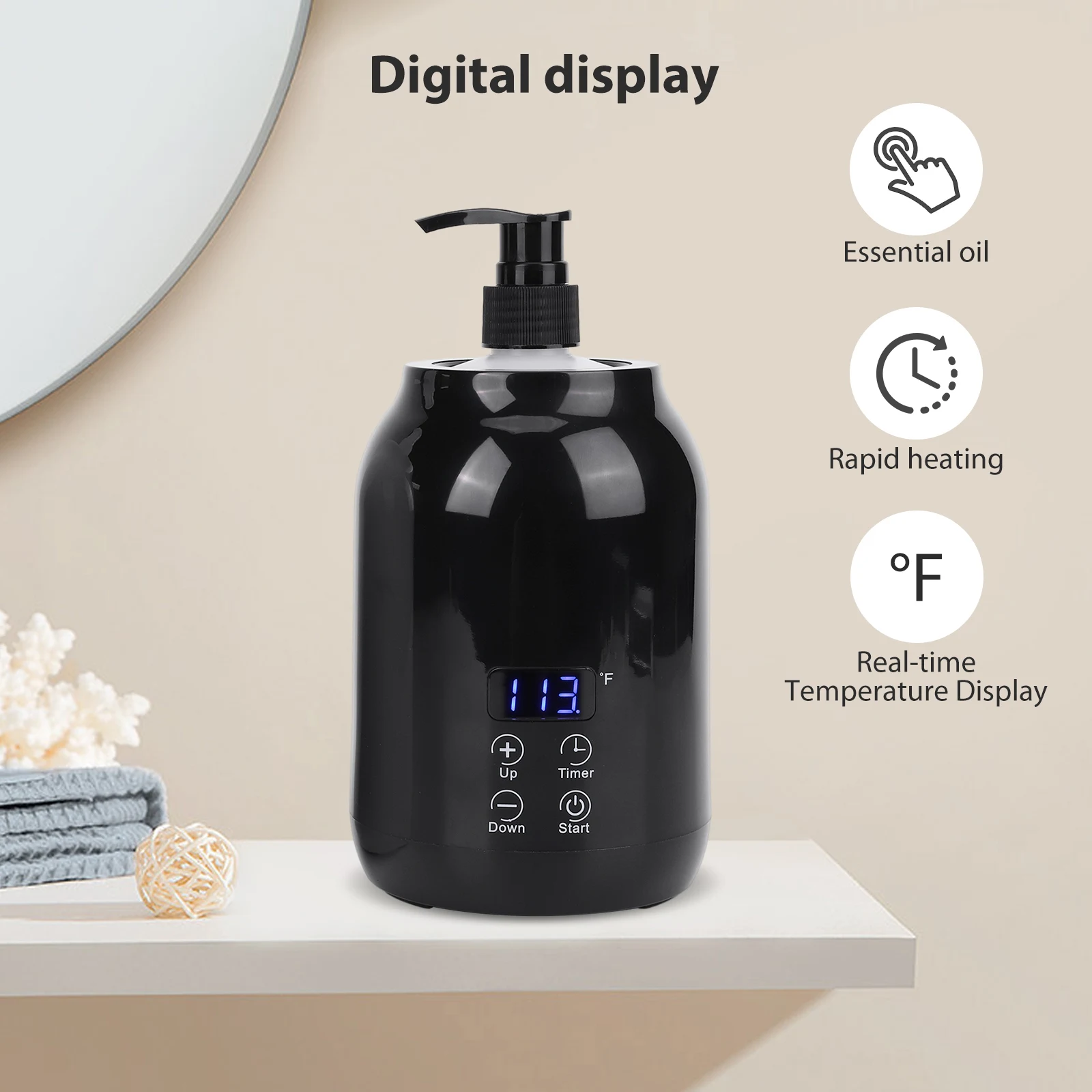 Single Bottle Massage Oil Heater Massage Lotion Cream Heater LED Display Warmer Digital Portable Quick Heating Accessories
Single Bottle Massage Oil Heater Massage Lotion Cream Heater LED Display Warmer Digital Portable Quick Heating Accessories