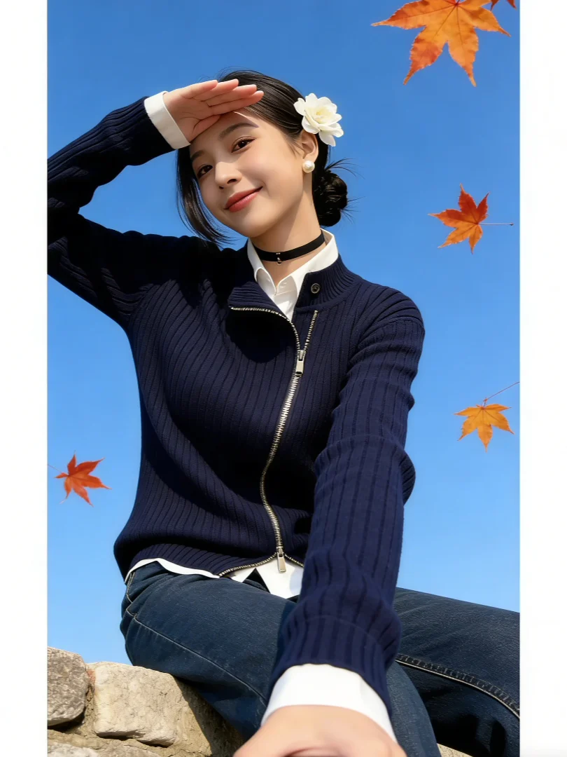 Изысканный уникальный вязаный кардиган-накидка: стильный зимний топ в корейском стиле для женщин, создающий ощущение роскоши и идеально подходящий для создания гармоничного образа.
Изысканный уникальный вязаный кардиган-накидка: стильный зимний топ в корейском стиле для женщин, создающий ощущение роскоши и идеально подходящий для создания гармоничного образа.