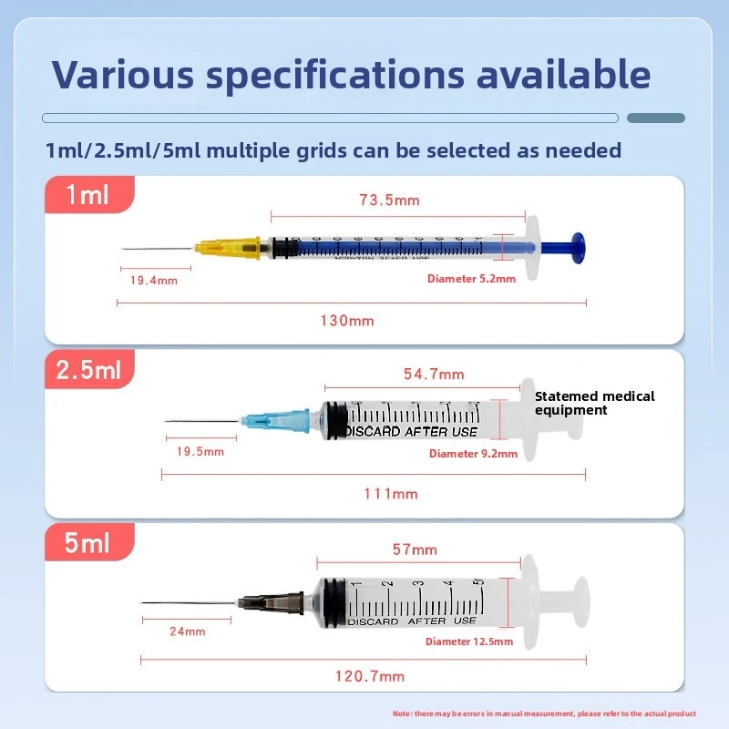1ml 2.5ml 5ml Pet Syringes with Needles - Veterinary Insulin & Vaccine Syringe for Dogs Cats, Sterile Pack
1ml 2.5ml 5ml Pet Syringes with Needles - Veterinary Insulin & Vaccine Syringe for Dogs Cats, Sterile Pack